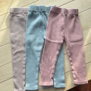 Cozy Kids Ribbed Leggings - 100% Cotton